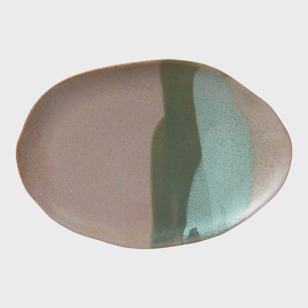 Buy Oval Platter / Green Tate by Robert Gordon - at White Doors & Co