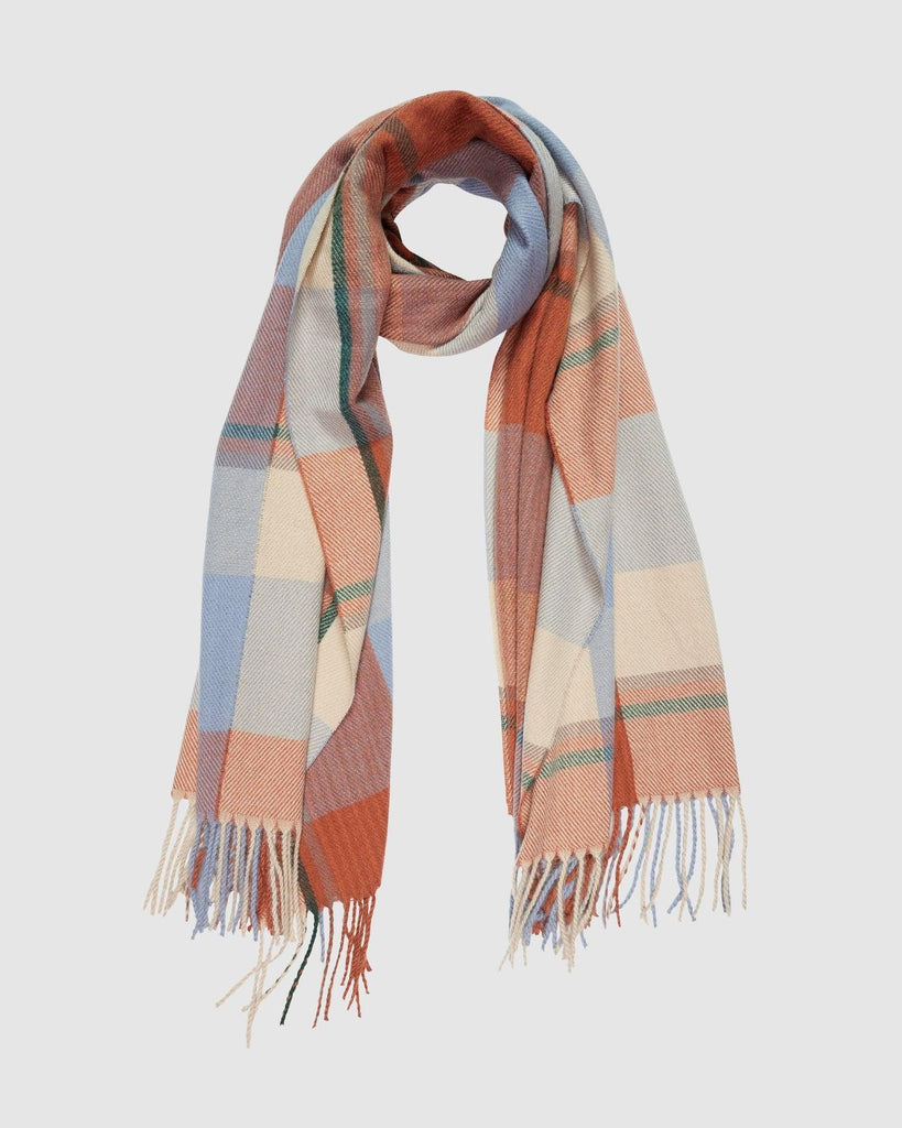 Buy Balmoral Scarf - Blue Check by Louenhide - at White Doors & Co