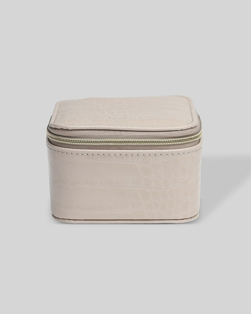 Buy Beau Croc Jewellery Box - Croc Putty by Louenhide - at White Doors & Co