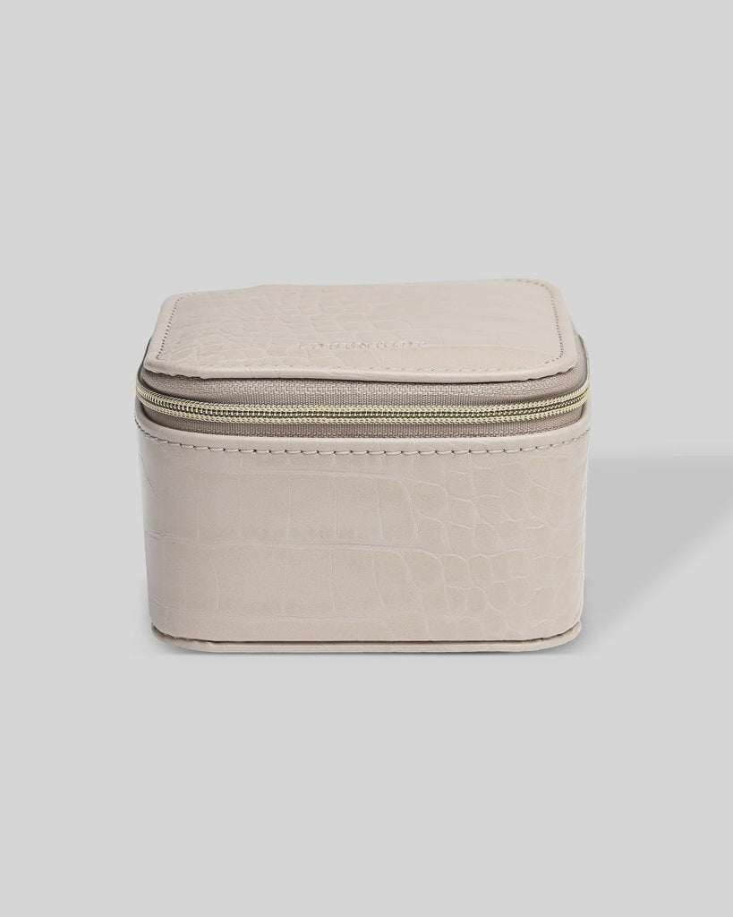 Buy Beau Croc Jewellery Box - Croc Putty by Louenhide - at White Doors & Co