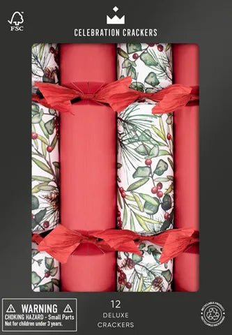 Buy Celebration Crackers - Deluxe Crackers - 12 Inch - Christmas Sprig - Box of 12 by Paperie - at White Doors & Co