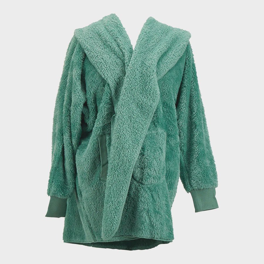 Buy Cosy Luxe - Cardi Robe— Dark Sage by Not specified - at White Doors & Co