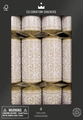 Buy Deluxe Crackers - Ornate Gold (8 pack) by Paperie - at White Doors & Co