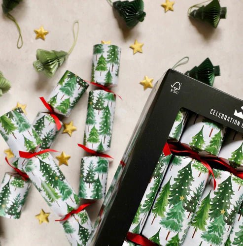 Buy Deluxe Crackers - Snowy Tree (8 Pack) by Paperie - at White Doors & Co