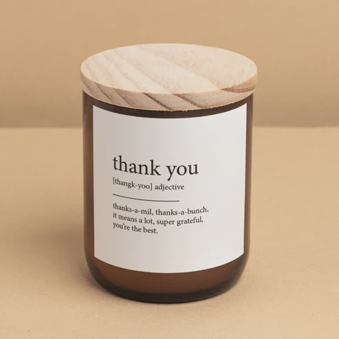 Buy Dictionary Candle - Thank you by The Commonfolk Traders - at White Doors & Co