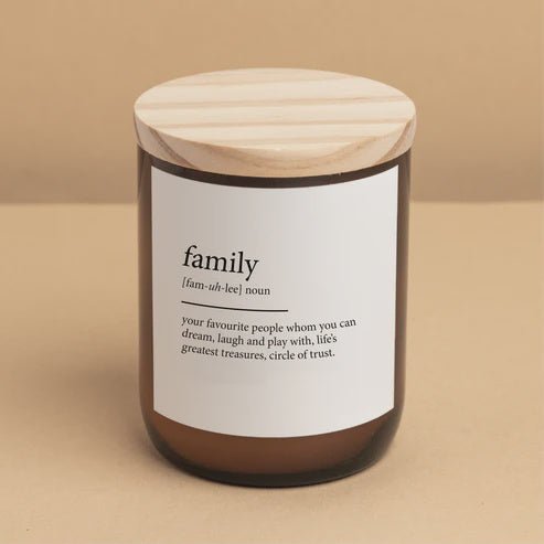 Buy Dictionary Meaning Candle -Family by The Commonfolk Traders - at White Doors & Co
