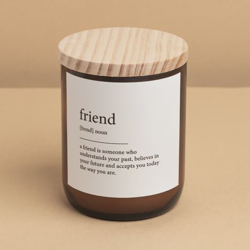 Buy Dictionary Meaning Candle - Friend by The Commonfolk Traders - at White Doors & Co
