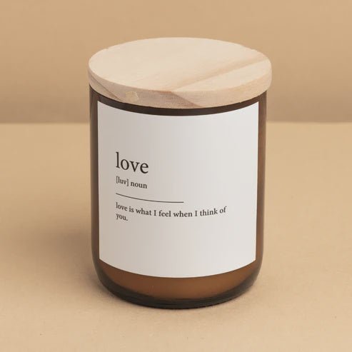 Buy Dictionary Meaning Candle - Love by The Commonfolk Traders - at White Doors & Co
