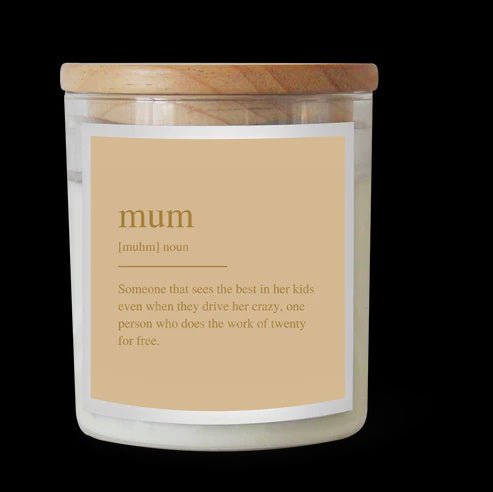 Buy FOIL Dictionary Meaning Mum Candle by The Commonfolk Traders - at White Doors & Co