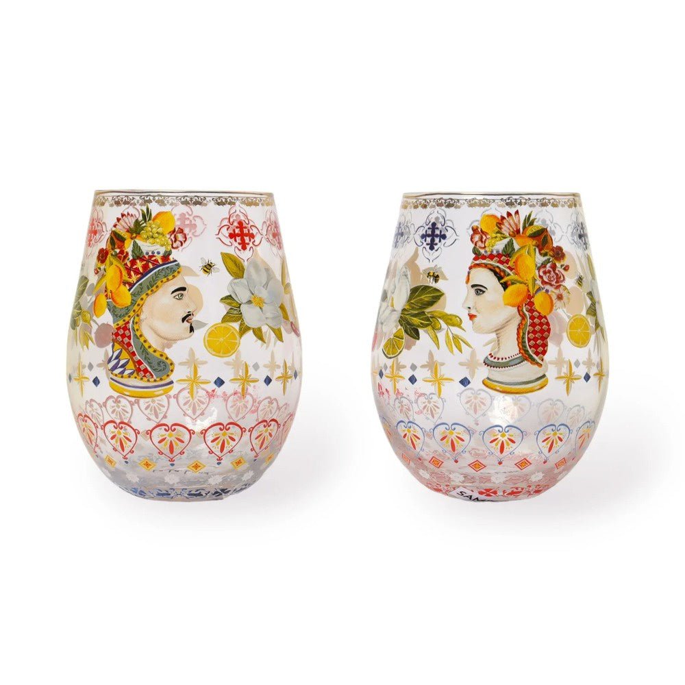 Buy Glass Tumbler Large Italian Summer by La La Land - at White Doors & Co