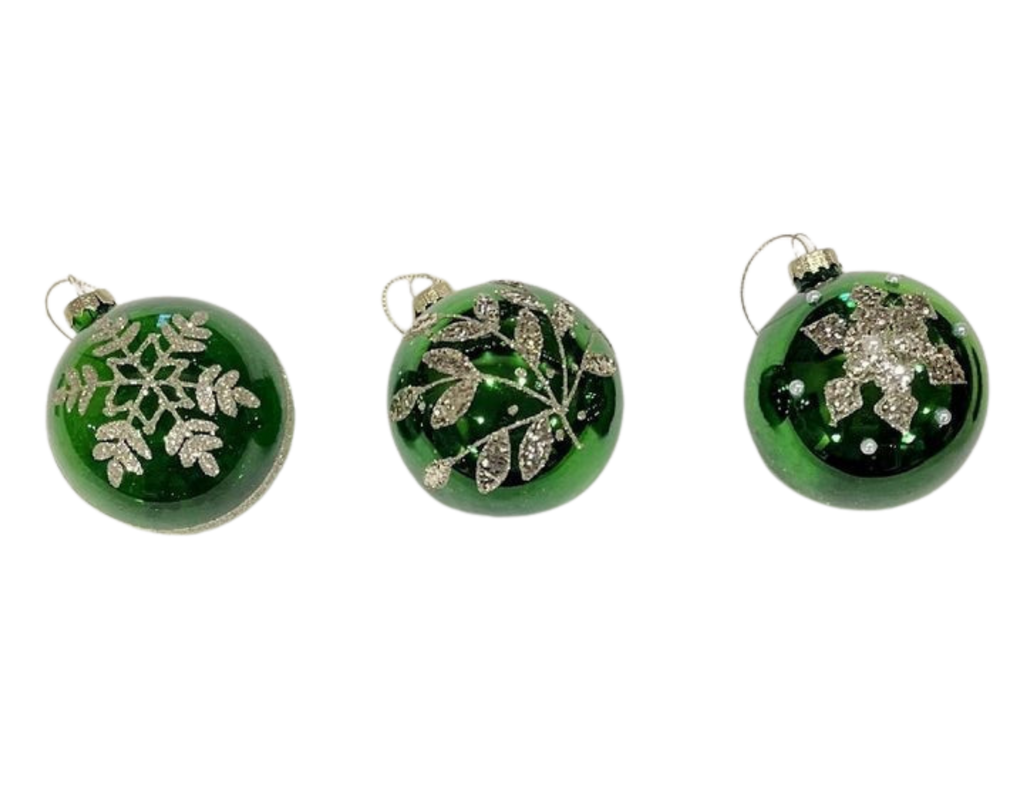 Buy Green Gold Bauble, Pack of 3 by Swing - at White Doors & Co