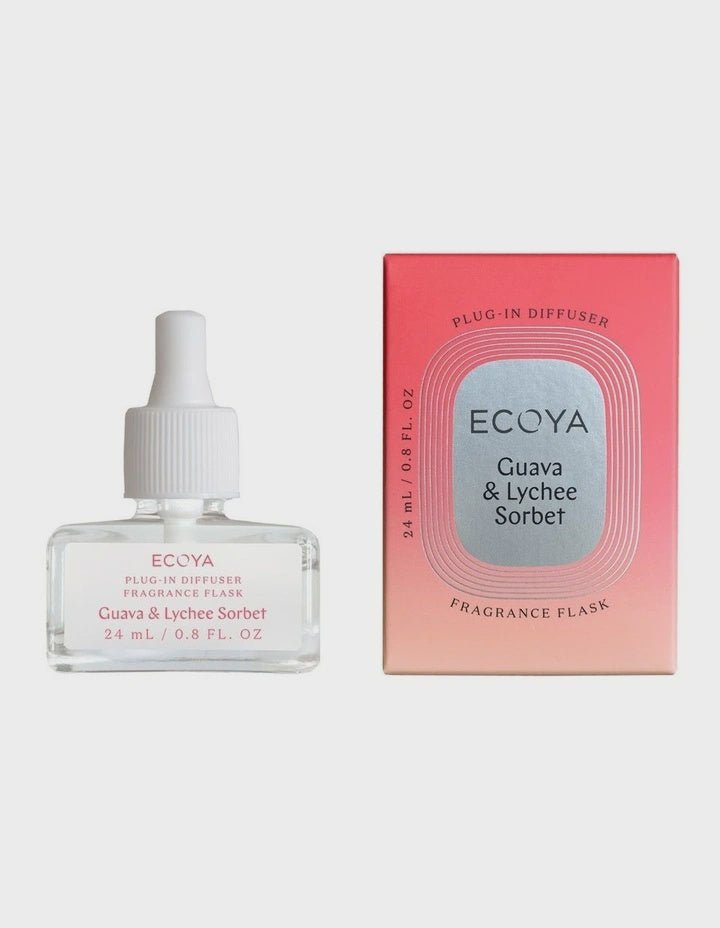Buy Guava And Lychee Sorbet Plug-In Diffuser Fragrance Flask by Ecoya - at White Doors & Co