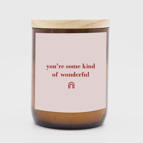 Buy Happy Days Candle - Some Kind Of Wonderful - Pink by The Commonfolk Traders - at White Doors & Co