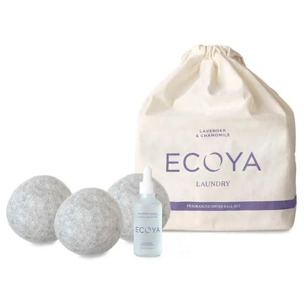 Buy Lavender & Chamomile Laundry Dryer Ball Set by Ecoya - at White Doors & Co