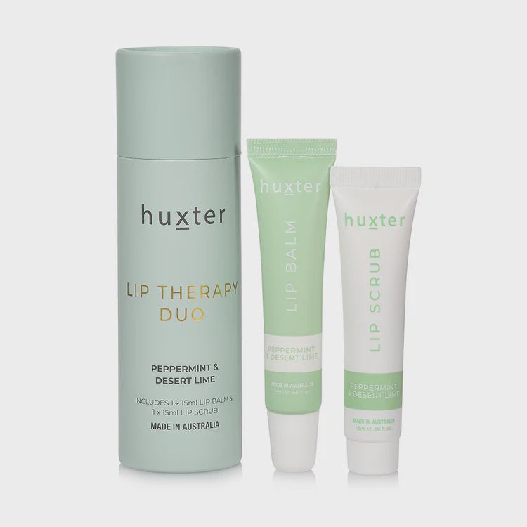 Buy Lip Therapy Duo - Pale Green - Peppermint & Desert Lime by Huxter - at White Doors & Co