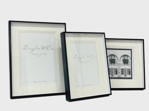 Buy MATT BLACK FINE EDGE FRAME by Flair - at White Doors & Co