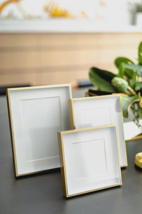 Buy MATT GOLD 5x7 INSERT FRAME by Flair - at White Doors & Co