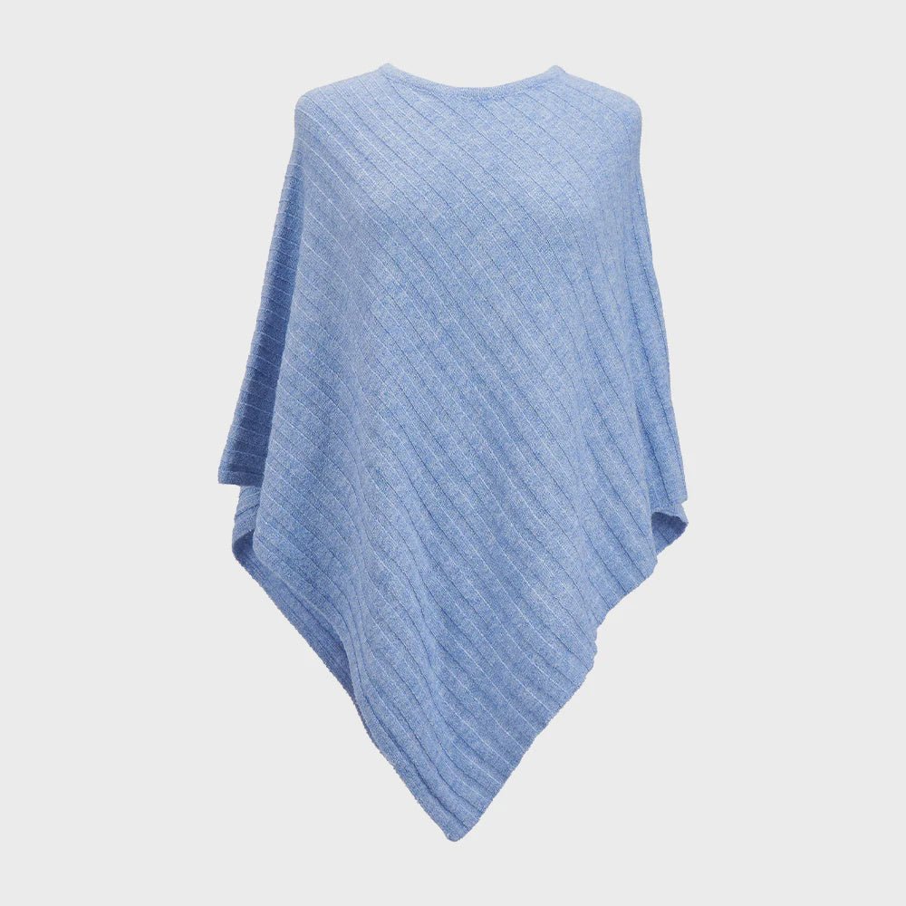 Buy Poncho - Knit— Marle Blue by Annabel Trends - at White Doors & Co