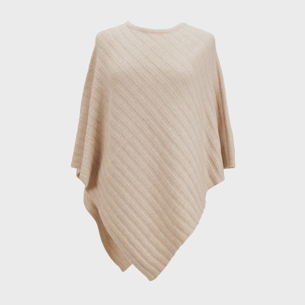 Buy Poncho - Knit— Oatmeal by Annabel Trends - at White Doors & Co