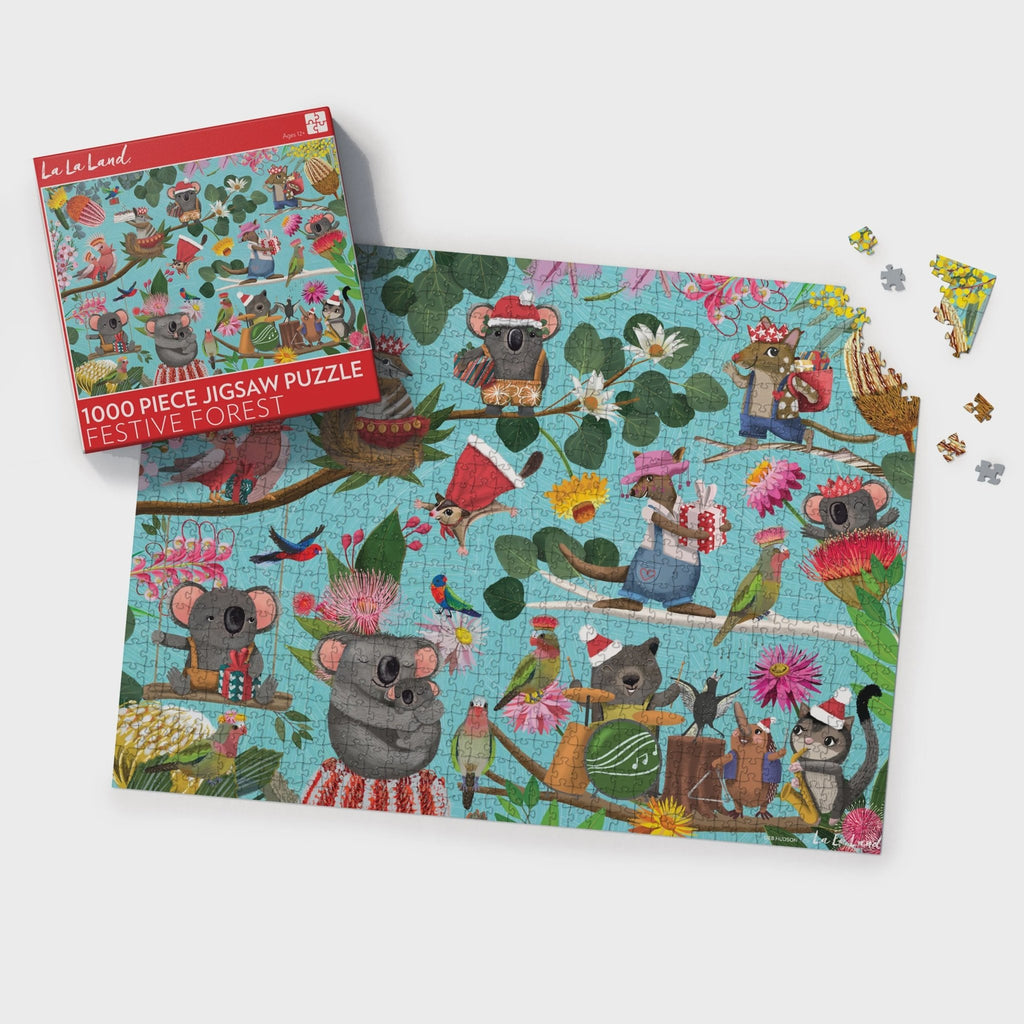 Buy Puzzle 1000 Festive Forest - SALE by La La Land - at White Doors & Co