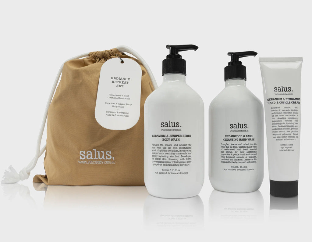 Buy Radiance Retreat Set (2024 LIMITED SET) Value $95.00 by Salus - at White Doors & Co