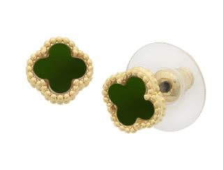 Buy Reign Gold Jade Earrings by Liberte - at White Doors & Co