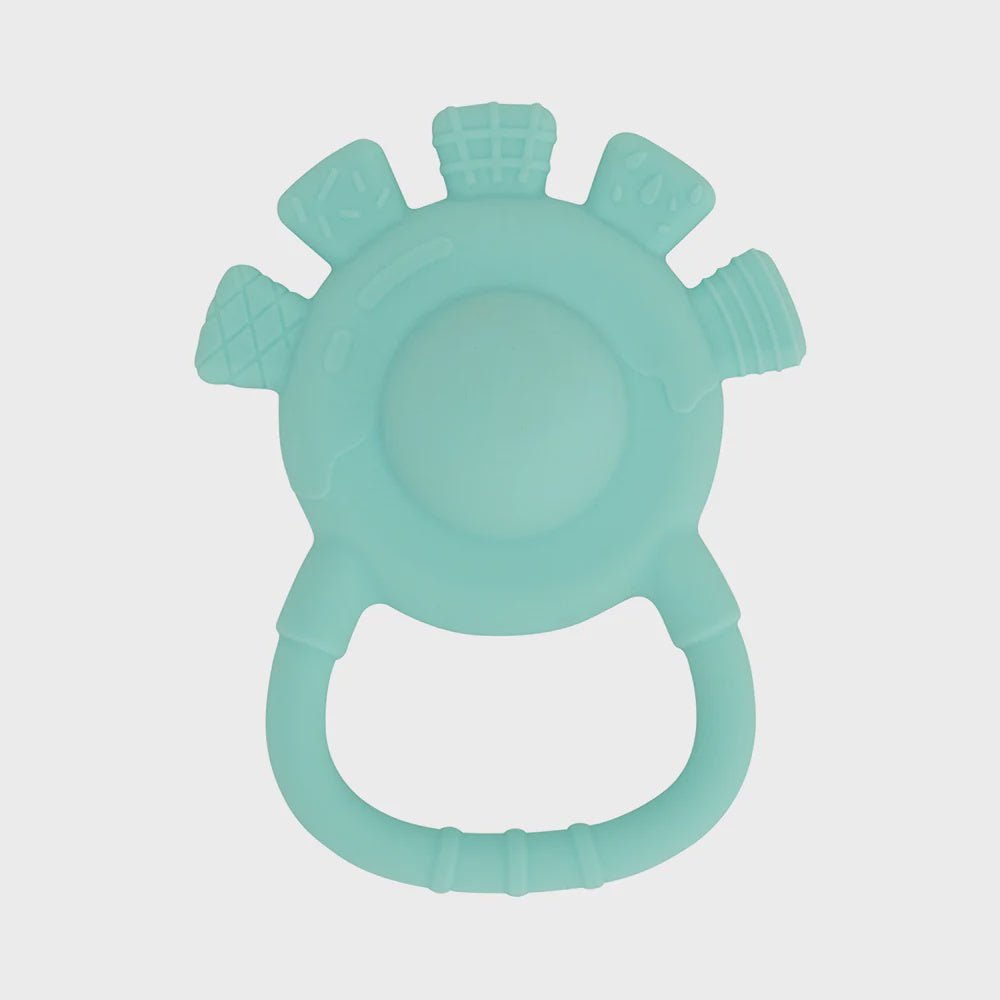 Buy Silicone Hand Rattle - Aqua by Annabel Trends - at White Doors & Co