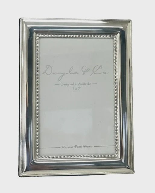 Buy SILVER CONCAVE BEAD FRAME 4X6 by Flair - at White Doors & Co