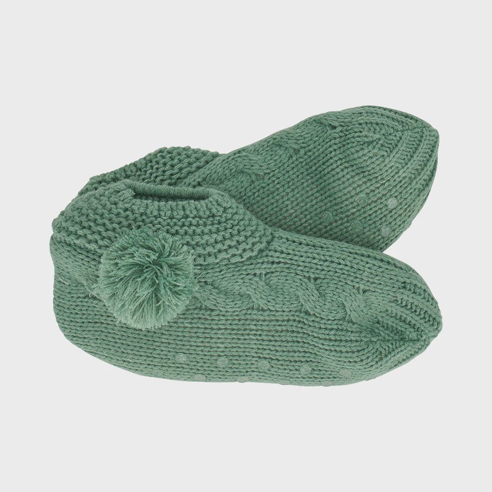 Buy Slouchy Slipper - Dark Sage by Annabel Trends - at White Doors & Co
