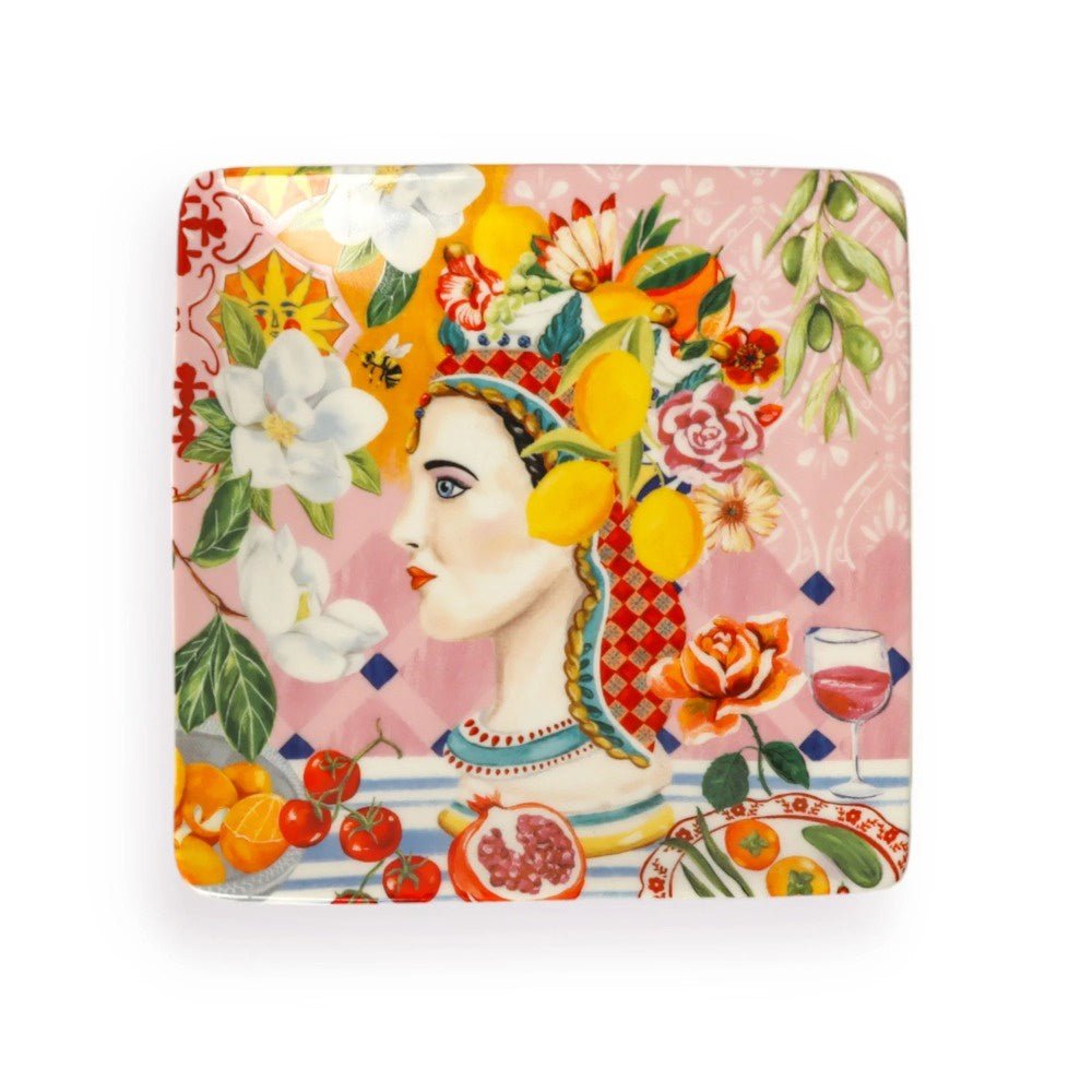Buy Square Trinket Tray Italian Summer by La La Land - at White Doors & Co