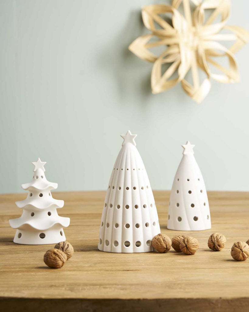 Buy Tree Tea Light Holder - Sparkly Spruce White by Robert Gordon - at White Doors & Co
