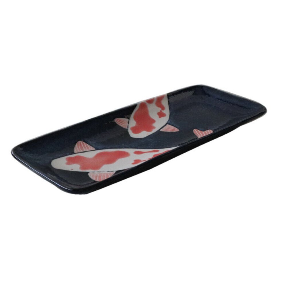 Buy AIZOME KOI CARP Rectangular plate by Concept Japan - at White Doors & Co