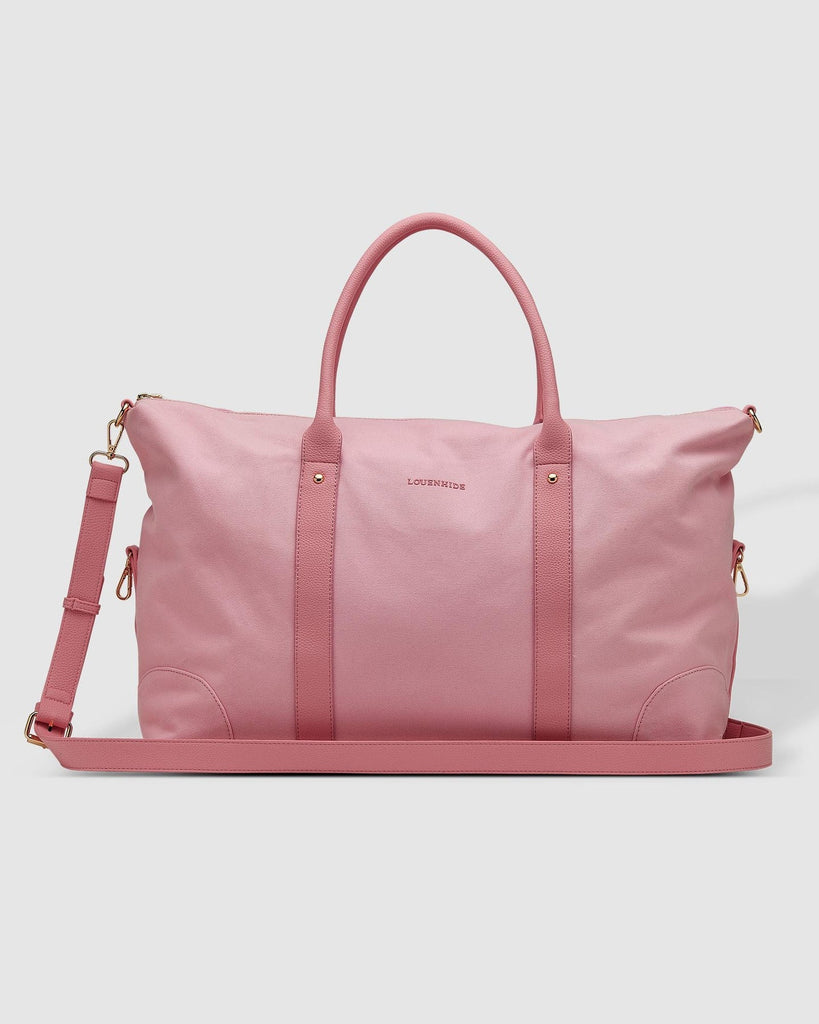 Buy Alexis Canvas Weekender Travel Bag - Pink by Louenhide - at White Doors & Co