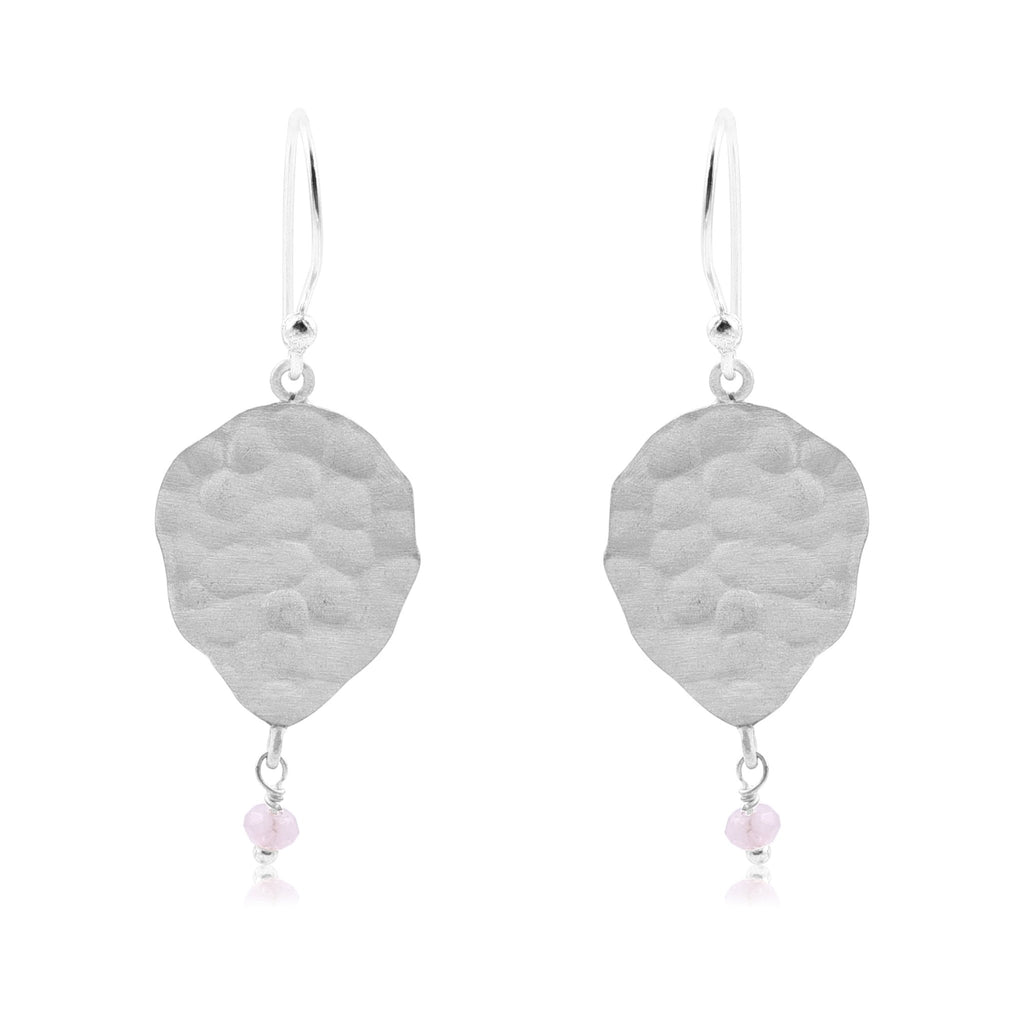 Buy Anais Silver Earrings - Rose Quartz by Susan Rose - at White Doors & Co