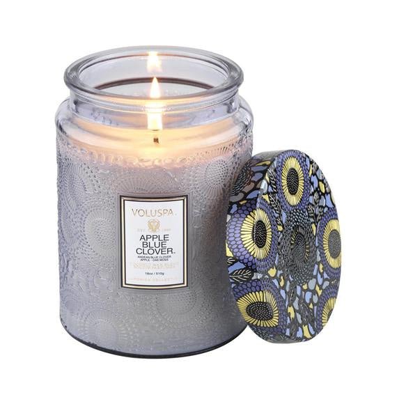Buy Apple Blue Clover 100hr Candle by Voluspa - at White Doors & Co