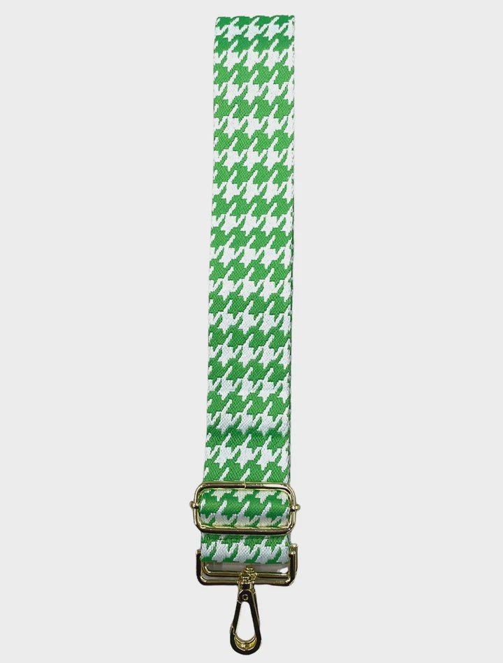 Buy Bag Strap -Houndstooth Green White by Zjoosh - at White Doors & Co