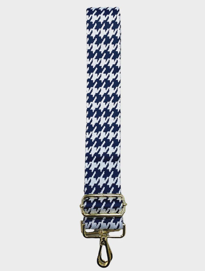 Buy Bag Strap -Houndstooth Navy/White by Zjoosh - at White Doors & Co