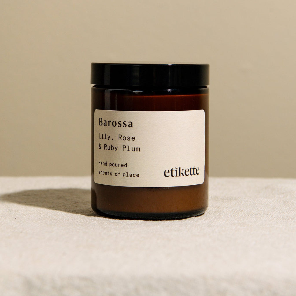 Buy Barossa /Lily Rose & Ruby Plum Small Candle by Etikette - at White Doors & Co