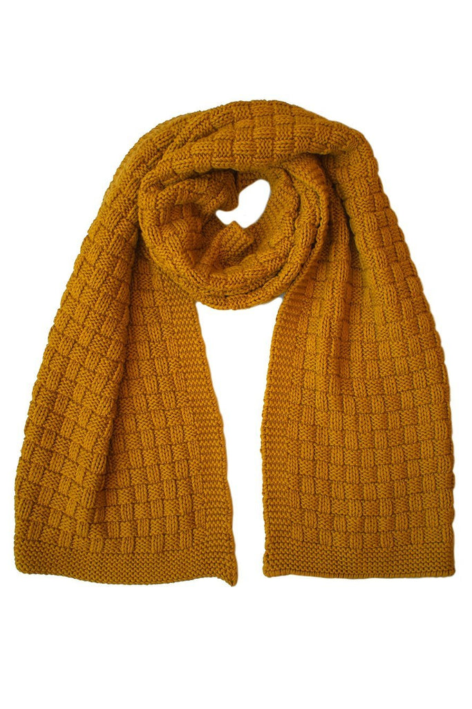 Buy Basket Weave Scarf Mustard by Indus Design - at White Doors & Co