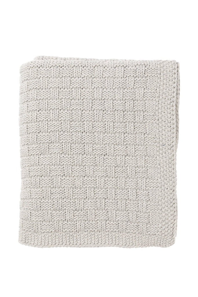 Buy Basket Weave Throw - Dove by Indus Design - at White Doors & Co