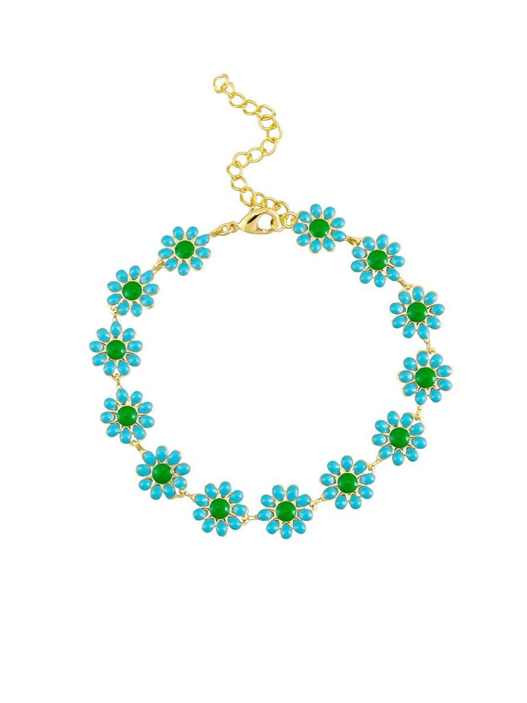 Buy Blue Daisy Garden Bracelet by Tiger Tree - at White Doors & Co