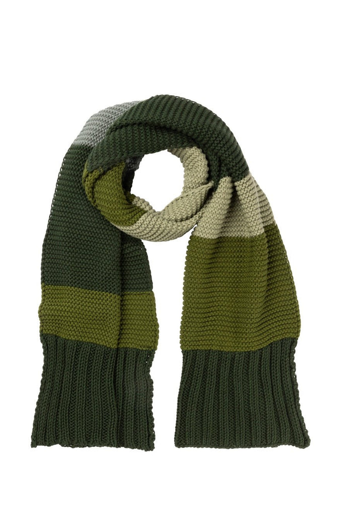 Buy Bold Stripe Knit Scarf - Forest by Indus Design - at White Doors & Co