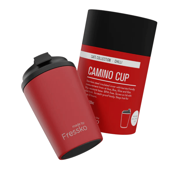 Buy Camino Coffee Cup Chilli 12oz/340ml by Made By Fressko - at White Doors & Co