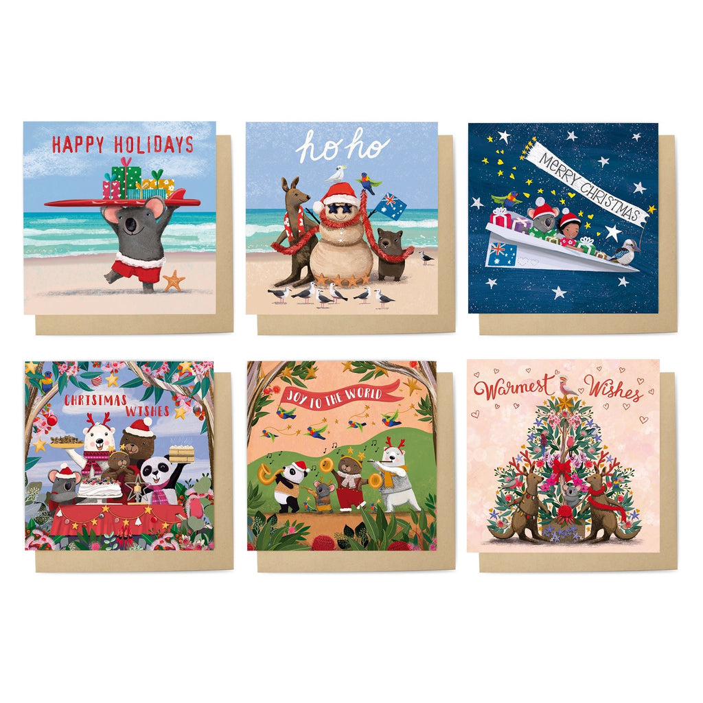 Buy Card Set Christmas Critters by La La Land - at White Doors & Co