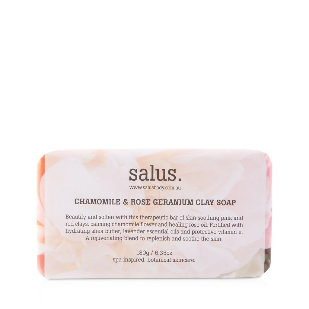 Buy Chamomile & Rose Geranium Clay Soap by Salus - at White Doors & Co