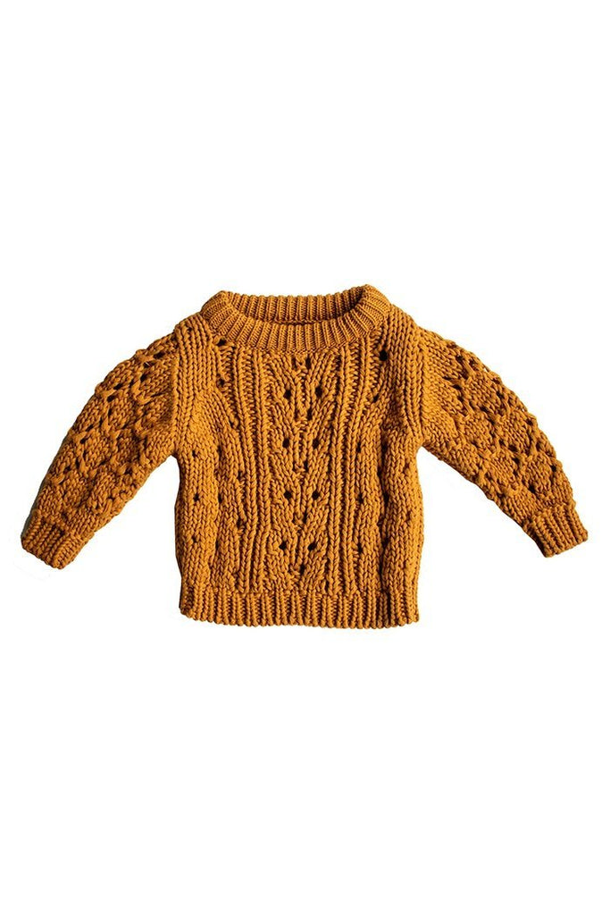 Buy Chunky Jumper Mustard 0-6 mths by Indus Design - at White Doors & Co
