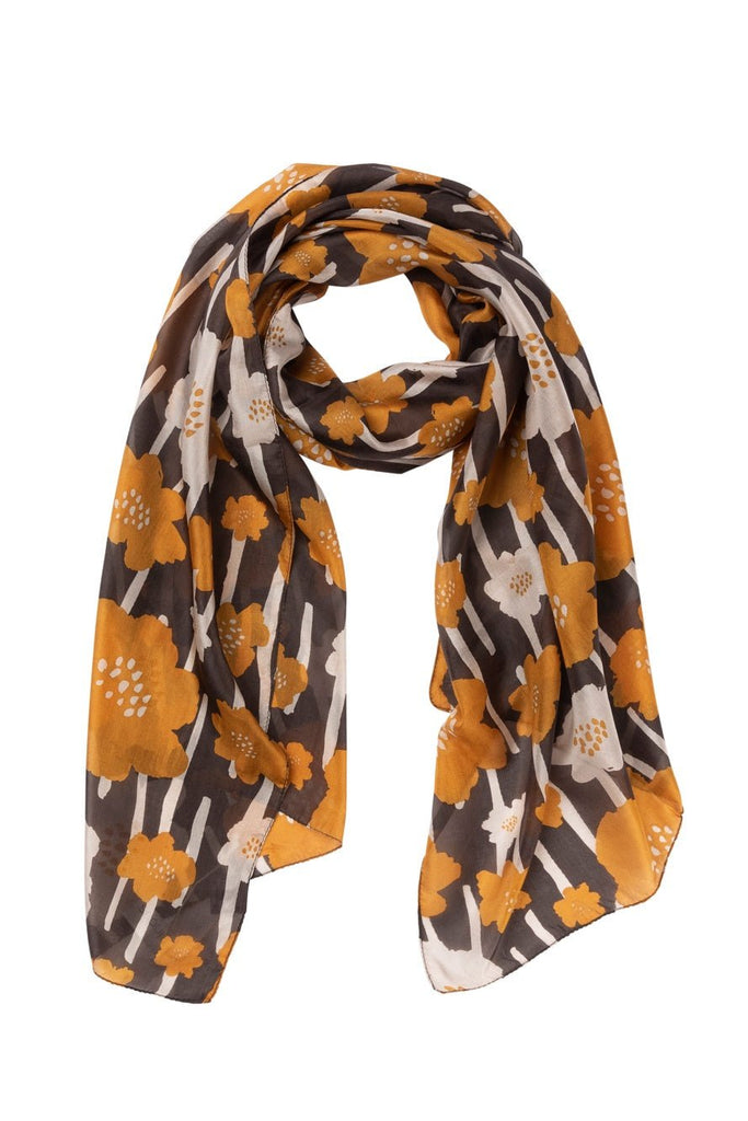 Buy Daisy Chain Silk Scarf - Chocola by Indus Design - at White Doors & Co