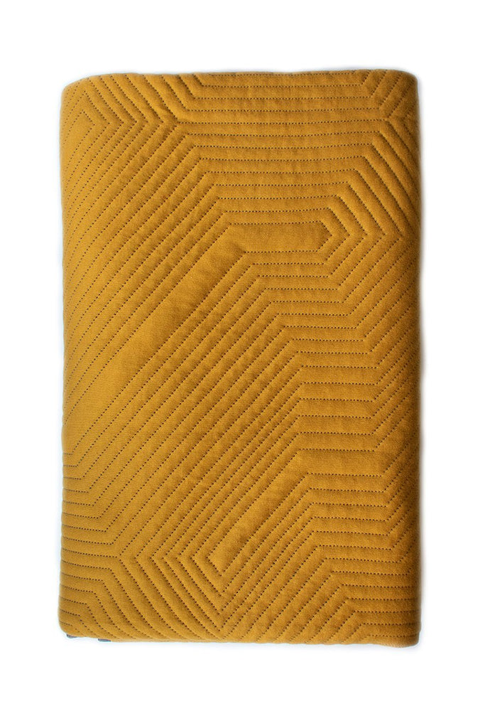 Buy Diagonal Bed Cover Mustard/Cha by Indus Design - at White Doors & Co