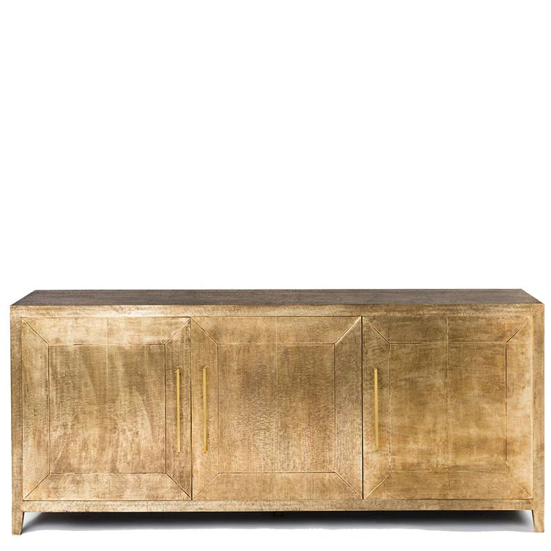 Buy Embossed Brass Sideboard by Ruby Star Traders - at White Doors & Co