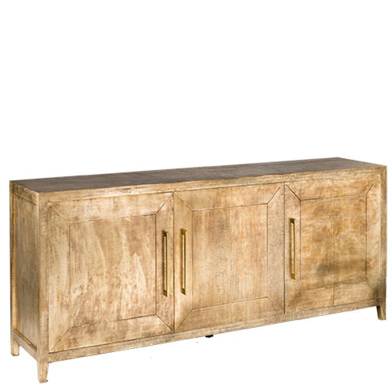 Buy Embossed Brass Sideboard by Ruby Star Traders - at White Doors & Co